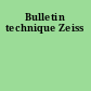 Bulletin technique Zeiss