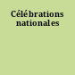 Célébrations nationales