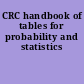 CRC handbook of tables for probability and statistics