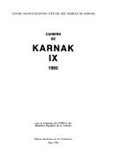 Cahiers de Karnak : Maǧallat al-Karnak : 9 : 1993