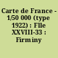 Carte de France - 1/50 000 (type 1922) : Flle XXVIII-33 : Firminy