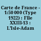 Carte de France - 1:50 000 (Type 1922) : Flle XXIII-13 : L'Isle-Adam