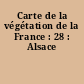 Carte de la végétation de la France : 28 : Alsace