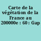 Carte de la végétation de la France au 200000e : 60 : Gap