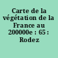 Carte de la végétation de la France au 200000e : 65 : Rodez