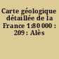 Carte géologique détaillée de la France 1:80 000 : 209 : Alès