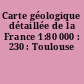 Carte géologique détaillée de la France 1:80 000 : 230 : Toulouse
