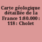Carte géologique détaillée de la France 1:80.000 : 118 : Cholet