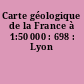 Carte géologique de la France à 1:50 000 : 698 : Lyon