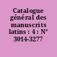 Catalogue général des manuscrits latins : 4 : N° 3014-3277