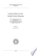 Cenozoic history of the Southern Rocky Mountains : papers deriving from a symposium presented at the Rocky Mountain Section meeting of The Geological Society of America, Boulder, Colorado, 1973