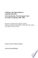 Challenges and opportunities in language education : the contributions of the european Centre for modern languages 2000-2003