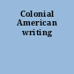 Colonial American writing