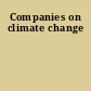 Companies on climate change