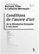 Conditions de l'oeuvre d'art de la Révolution française à nos jours