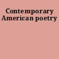 Contemporary American poetry