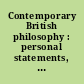 Contemporary British philosophy : personal statements, fourth series