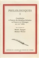 Contribution à l'histoire des disciplines littéraires en France et en Allemagne au XIXe siècle