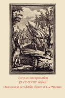 Corps et interprétation (XVIe - XVIIIe siècles)