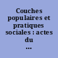 Couches populaires et pratiques sociales : actes du séminaire 23, 24 et 25 octobre 1990, Marseille