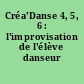 Créa'Danse 4, 5, 6 : l'improvisation de l'élève danseur