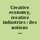 Creative economy, creative industries : des notions à traduire