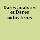 Dares analyses et Dares indicateurs