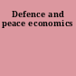 Defence and peace economics