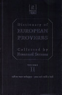 Dictionary of European proverbs