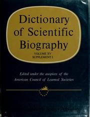 Dictionary of scientific biography : Volume 15 : Supplement I : Roger Adams-Ludwik Zejszner, Topical essays