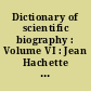 Dictionary of scientific biography : Volume VI : Jean Hachette - Joseph Hyrtl