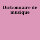 Dictionnaire de musique