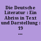 Die Deutsche Literatur : Ein Abriss in Text und Darstellung : 19 : Reclams Literatur Kalender 1986. XXXII. Jahrgang