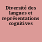 Diversité des langues et représentations cognitives