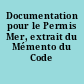 Documentation pour le Permis Mer, extrait du Mémento du Code cotier