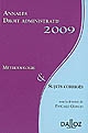 Droit administratif : 2009 : méthodologie & sujets corrigés