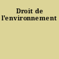 Droit de l'environnement