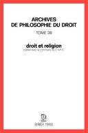 Droit et religion : [colloque international, 13 et 14 novembre 1992]