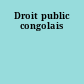 Droit public congolais