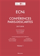ECNi : Conférences Paris-Descartes 2017-2018 : Volume 1
