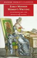 Early modern women's writing : an anthology : 1560-1700