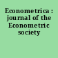 Econometrica : journal of the Econometric society