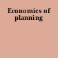 Economics of planning