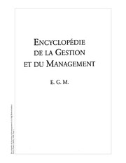 Encyclopédie de la gestion et du management : E.G.M