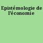 Epistémologie de l'économie