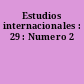 Estudios internacionales : 29 : Numero 2