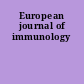European journal of immunology