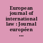 European journal of international law : Journal européen de droit international