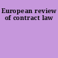 European review of contract law