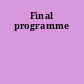 Final programme